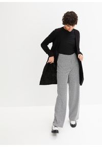bonprix - Długi sweter bez zapięcia z przędzy boucle. Kolor: czarny. Długość: długie #3