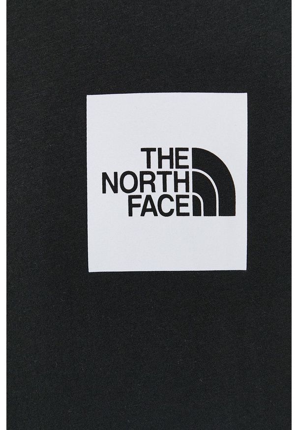 The North Face - Longsleeve bawełniany. Okazja: na co dzień. Kolor: czarny. Materiał: bawełna. Długość rękawa: długi rękaw. Wzór: nadruk. Styl: casual