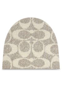 Coach Czapka CCT78 Beżowy. Kolor: beżowy. Materiał: poliester #1