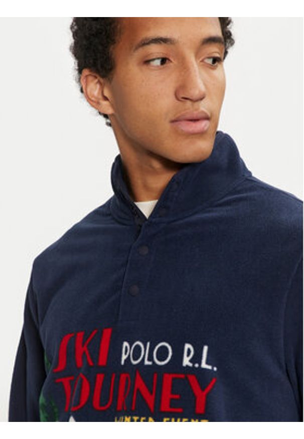 Polo Ralph Lauren Polar 710952219001 Granatowy Regular Fit. Typ kołnierza: polo. Kolor: niebieski. Materiał: syntetyk
