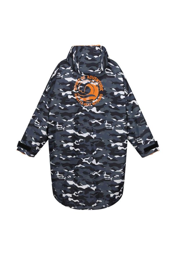 Regatta - Wodoodporny Szlafrok Dziecięcy/dziecięcy W Kamuflażu. Kolor: czarny, wielokolorowy, pomarańczowy