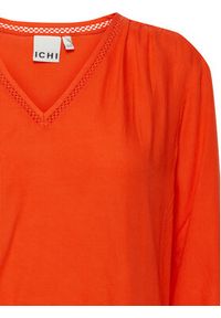ICHI Bluzka 20120243 Pomarańczowy Regular Fit. Kolor: pomarańczowy. Materiał: wiskoza