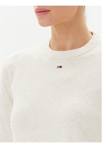 Tommy Jeans Sweter Essential DW0DW20159 Beżowy Regular Fit. Kolor: beżowy. Materiał: bawełna #4