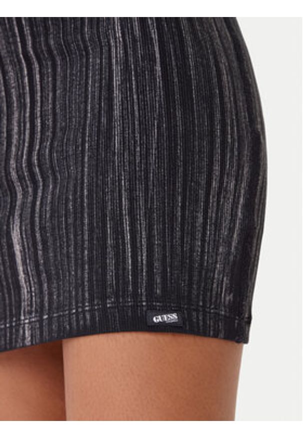 Guess Jeans Spódnica mini W5BD1H KCTT1 Szary Slim Fit. Kolor: szary. Materiał: bawełna