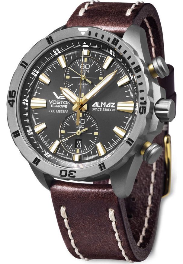 Zegarek Vostok Europe Zegarek męski Vostok Europe 6S11-320H521 brązowy. Kolor: brązowy