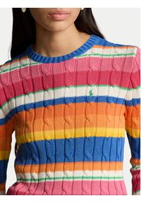 Polo Ralph Lauren Sweter 211935304001 Kolorowy Regular Fit. Typ kołnierza: polo. Materiał: bawełna. Wzór: kolorowy