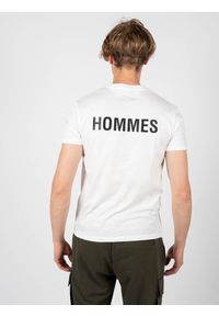 Les Hommes T-shirt | LF224300-0700-1009 | Grafic Print | Mężczyzna | Biały. Okazja: na co dzień. Kolor: biały. Materiał: bawełna. Wzór: nadruk. Styl: casual