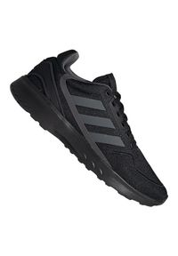 Adidas - Buty adidas Nebzed M EG3702 czarne. Okazja: na co dzień. Zapięcie: pasek. Kolor: czarny. Materiał: tkanina, syntetyk, materiał. Szerokość cholewki: normalna. Wzór: paski. Sezon: wiosna #5