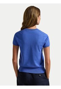 Polo Ralph Lauren T-Shirt 211971872500 Niebieski Slim Fit. Typ kołnierza: polo. Kolor: niebieski. Materiał: bawełna #4