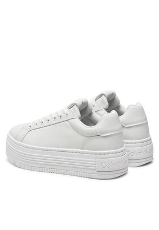Calvin Klein Sneakersy Bold Platf Low Oh Mg Lth YW0YW01589 Biały. Kolor: biały. Materiał: skóra