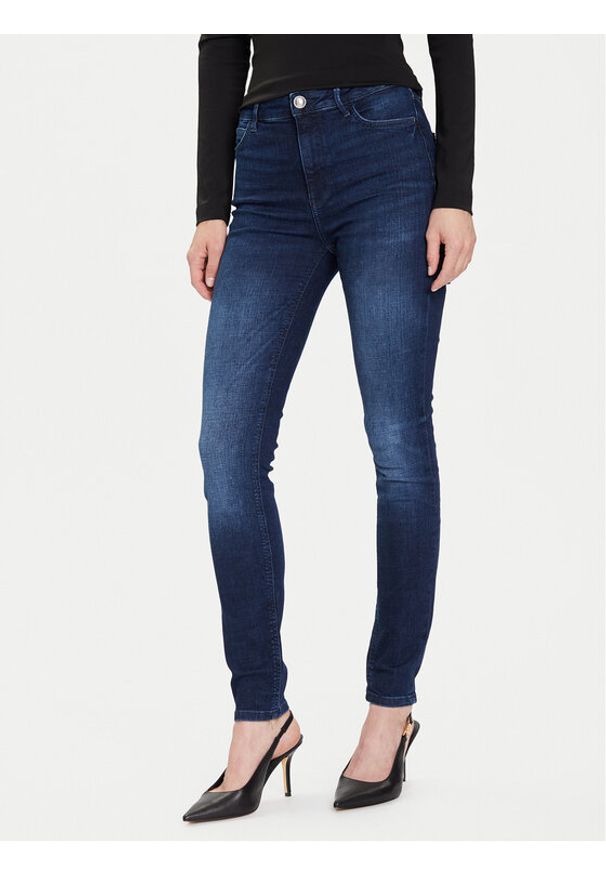 Guess Jeansy W5BA46 D0791 Niebieski Skinny Fit. Kolor: niebieski