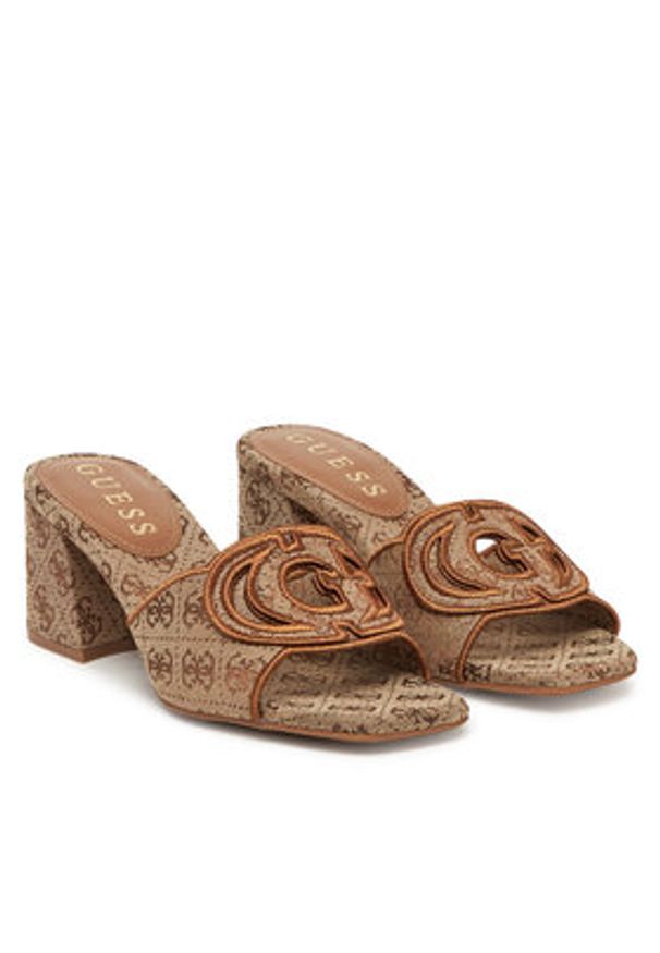 Guess Klapki FLJGEE FAL03 Brązowy. Kolor: brązowy. Materiał: skóra