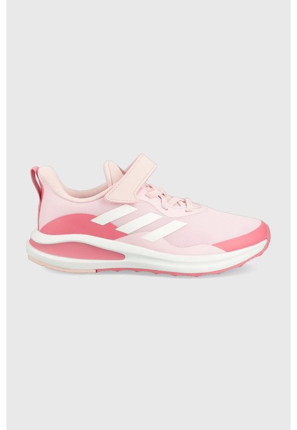 Adidas - adidas sneakersy dziecięce FortaRun GV7836 kolor fioletowy. Nosek buta: okrągły. Zapięcie: rzepy. Kolor: fioletowy. Materiał: materiał, guma