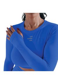 R-EVENGE - Damska koszulka techniczna z długim rękawem do wszystkich ćwiczeń na siłowni. Kolor: niebieski. Materiał: elastan. Długość rękawa: długi rękaw. Długość: długie. Sport: fitness #1