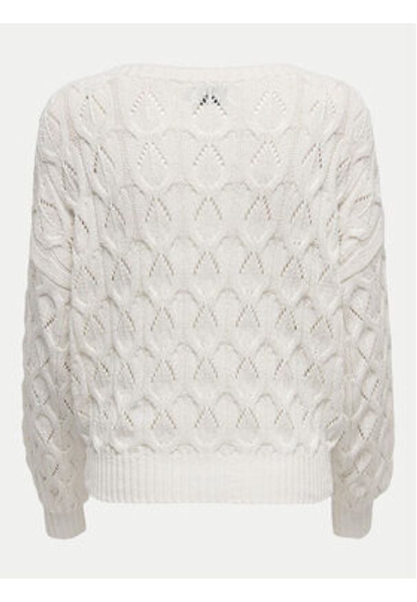 only - ONLY Sweter Brynn 15222853 Biały Regular Fit. Kolor: biały. Materiał: bawełna