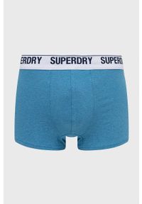 Superdry bokserki (2-pack) męskie. Kolor: niebieski. Materiał: bawełna #2