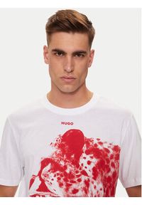 Hugo T-Shirt Dikobra 50519013 Biały Regular Fit. Kolor: biały. Materiał: bawełna