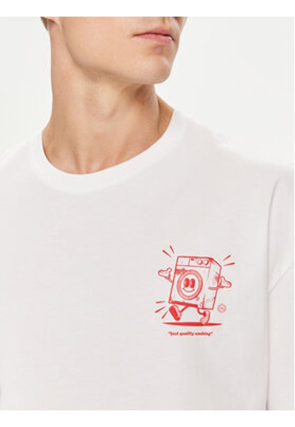 Jack & Jones - Jack&Jones T-Shirt Bradley 12264405 Biały Wide Fit. Kolor: biały. Materiał: bawełna