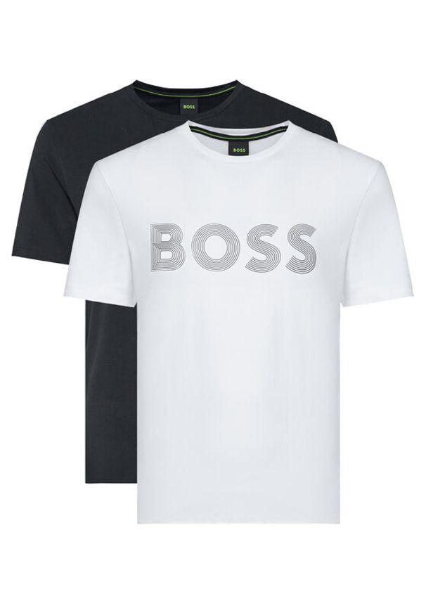 BOSS Komplet t-shirtów 50543816 Czarny Regular Fit. Kolor: czarny. Materiał: bawełna