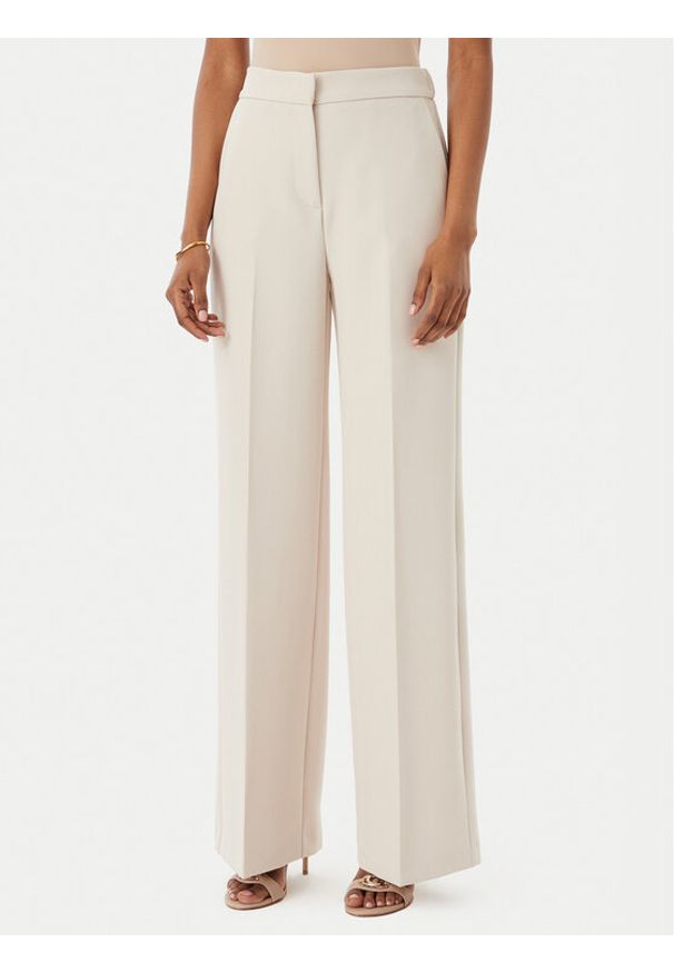 Maryley Spodnie materiałowe 26EB598/43LA Beżowy Regular Fit. Kolor: beżowy. Materiał: syntetyk