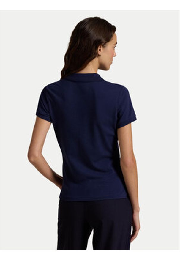 Polo Ralph Lauren Polo 211939272001 Granatowy Slim Fit. Typ kołnierza: polo. Kolor: niebieski. Materiał: bawełna