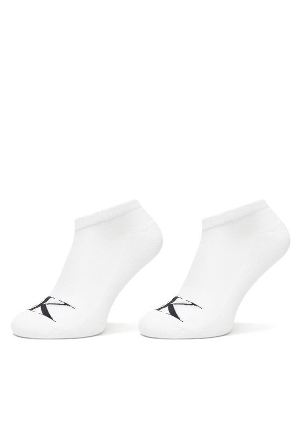 Calvin Klein Zestaw 2 par niskich skarpet męskich 701228807 Biały. Kolor: biały. Materiał: materiał, bawełna