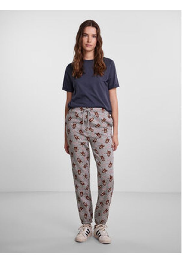 Pieces Piżama 17119170 Szary Loose Fit. Kolor: szary. Materiał: bawełna