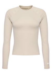 Reebok Koszulka techniczna Reebok X Ewa Chodakowska RK25316CCW Beżowy Slim Fit. Kolor: beżowy. Materiał: syntetyk #8