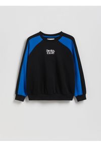 Reserved - Bluza oversize - czarny. Kolor: czarny. Materiał: bawełna, dzianina