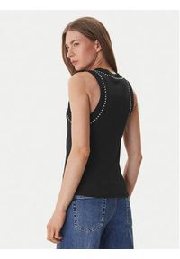 DKNY Top DJ5T1694 Czarny Slim Fit. Kolor: czarny. Materiał: bawełna #3