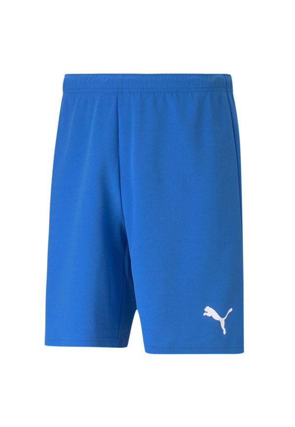 Spodenki Puma teamRISE niebieskie. Kolor: biały, wielokolorowy, niebieski. Materiał: poliester. Sport: fitness