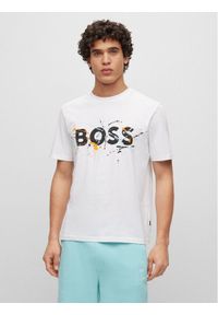 BOSS - Boss T-Shirt 50491718 Biały Relaxed Fit. Kolor: biały