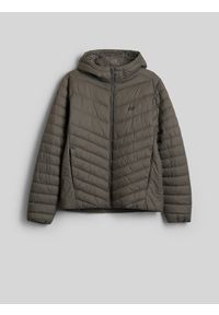 4f - 4F Kurtka z wypełnieniem syntetycznym damska - khaki 3XL. Okazja: na co dzień, na spacer. Typ kołnierza: kaptur. Kolor: brązowy, oliwkowy, wielokolorowy. Materiał: syntetyk. Wzór: jodełka. Styl: casual, klasyczny #1