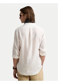 Polo Ralph Lauren Koszula 710968925006 Biały Slim Fit. Typ kołnierza: polo. Kolor: biały. Materiał: len #3