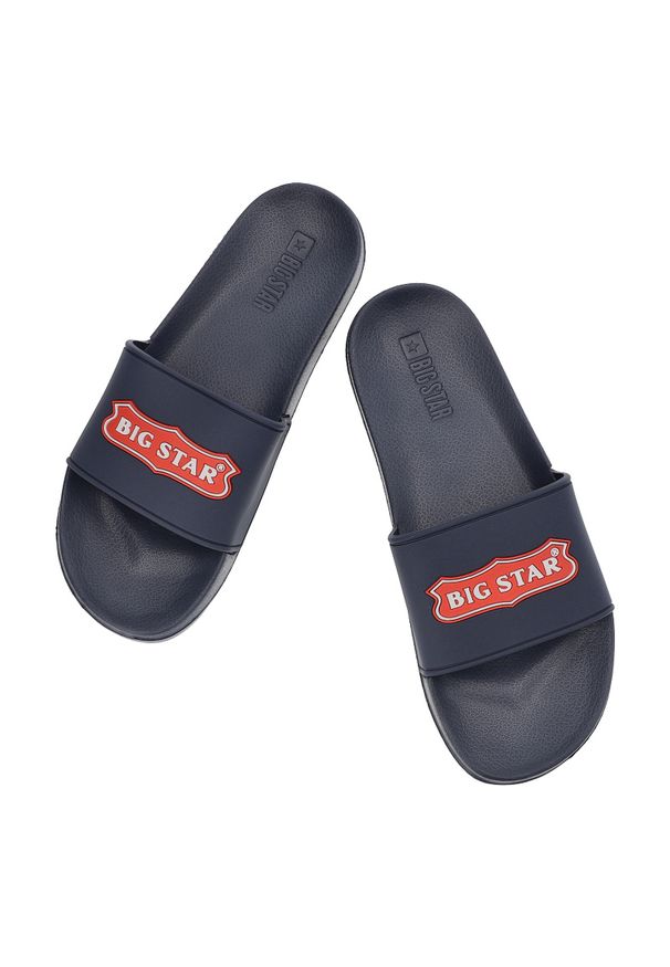 Big-Star - Granatowe Klapki Basenowe Big Star Unisex. Okazja: na plażę, na co dzień. Kolor: niebieski. Materiał: materiał. Sezon: lato. Styl: klasyczny, elegancki, casual