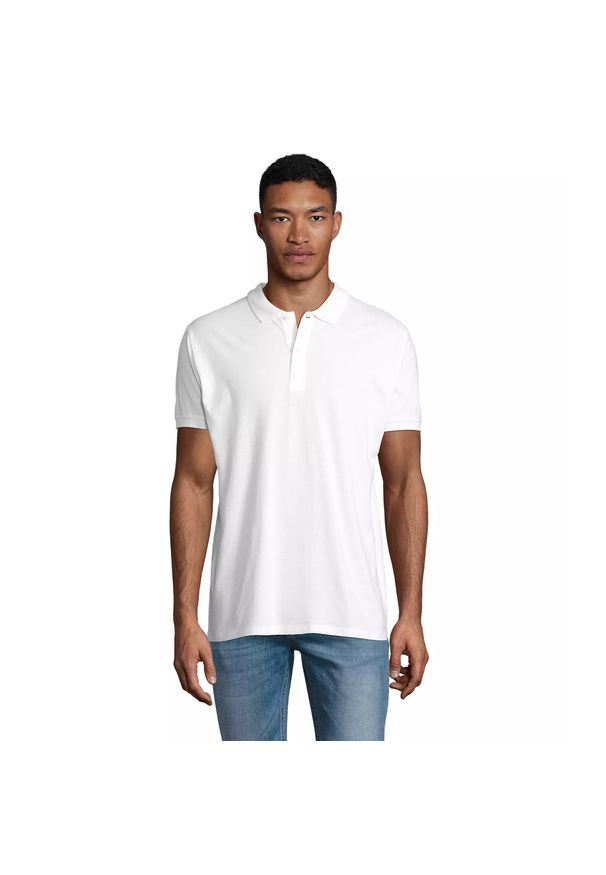 SOL'S - Polo Sol's Planet. Typ kołnierza: polo. Kolor: biały