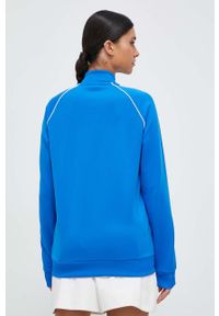 adidas Originals bluza damska kolor niebieski z aplikacją. Kolor: niebieski. Długość rękawa: raglanowy rękaw. Wzór: aplikacja #2