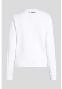 Karl Lagerfeld bluza KL x The Ultimate icon damska kolor biały z aplikacją. Okazja: na co dzień. Kolor: biały. Materiał: bawełna. Wzór: aplikacja. Styl: casual, klasyczny #2