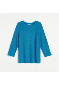 Reserved - Sweter z raglanowymi rękawami - Turkusowy. Kolor: turkusowy. Długość rękawa: raglanowy rękaw #1