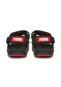 Sandały Chłopak Puma Evolve czarny. Kolor: czarny, czerwony, biały, wielokolorowy. Materiał: materiał, syntetyk. Styl: sportowy