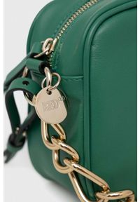 Red Valentino torebka skórzana kolor zielony. Kolor: zielony. Materiał: skórzane. Rodzaj torebki: na ramię #4