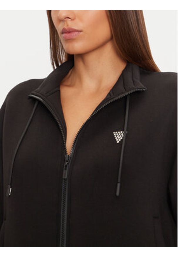 Guess Bluza V4BQ14 K7UW2 Czarny Regular Fit. Kolor: czarny. Materiał: wiskoza