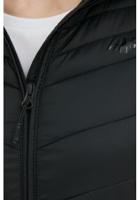 4f - 4F kurtka damska kolor czarny przejściowa. Kolor: czarny. Materiał: materiał. Wzór: gładki