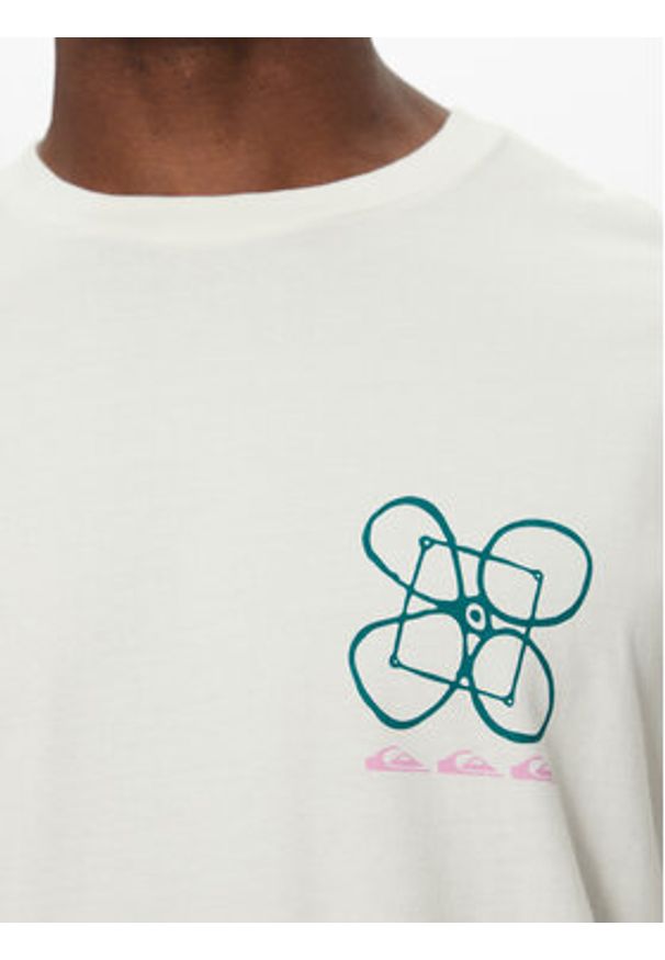Quiksilver T-Shirt EQYZT08032 Écru Oversize. Materiał: bawełna