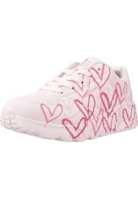 skechers - Buty do chodzenia dla dzieci Skechers Uno Lite Spread. Zapięcie: sznurówki. Kolor: różowy, wielokolorowy. Materiał: syntetyk, tkanina, materiał. Szerokość cholewki: normalna. Sport: turystyka piesza