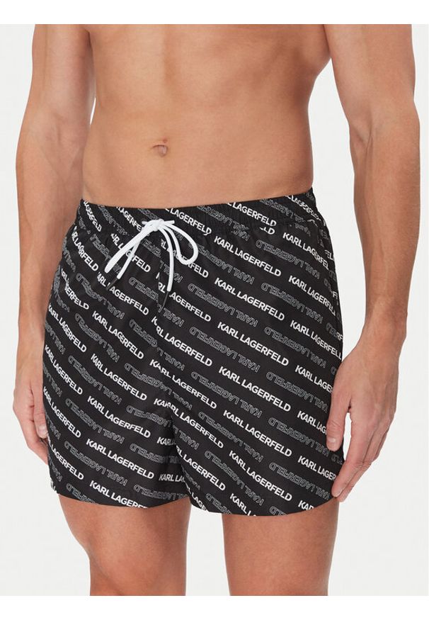 Karl Lagerfeld - KARL LAGERFELD Szorty kąpielowe A2M46063 Czarny Regular Fit. Kolor: czarny. Materiał: syntetyk