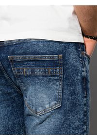 Ombre Clothing - Krótkie spodenki męskie jeansowe - niebieskie - Rozmiar: M. Kolor: niebieski. Materiał: jeans. Długość: krótkie. Sezon: lato. Styl: klasyczny