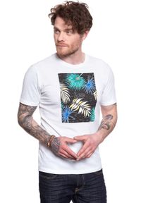 Lee - LEE BOTANICAL PRINT TEE BLACK L61IFE01 112113870. Okazja: do pracy, na randkę, na uczelnię, na co dzień. Typ kołnierza: kaptur. Materiał: jeans, materiał, bawełna. Wzór: nadruk. Styl: klasyczny, sportowy, casual, elegancki