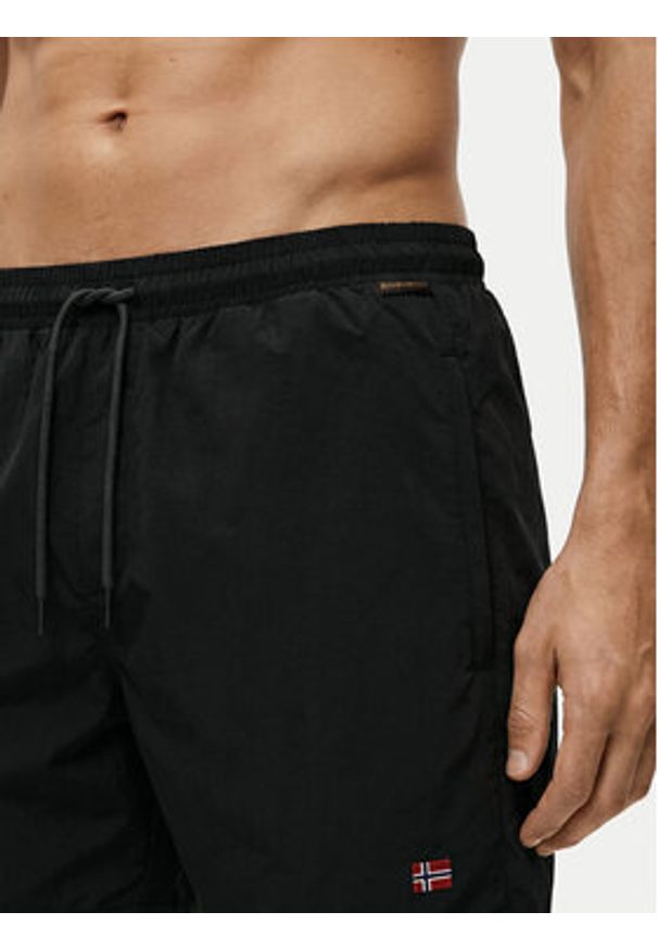 Napapijri Szorty kąpielowe V-Haldane NP0A4HRZ Czarny Regular Fit. Kolor: czarny. Materiał: syntetyk