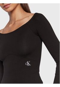 Calvin Klein Jeans Bluzka J20J219995 Czarny Slim Fit. Kolor: czarny. Materiał: bawełna